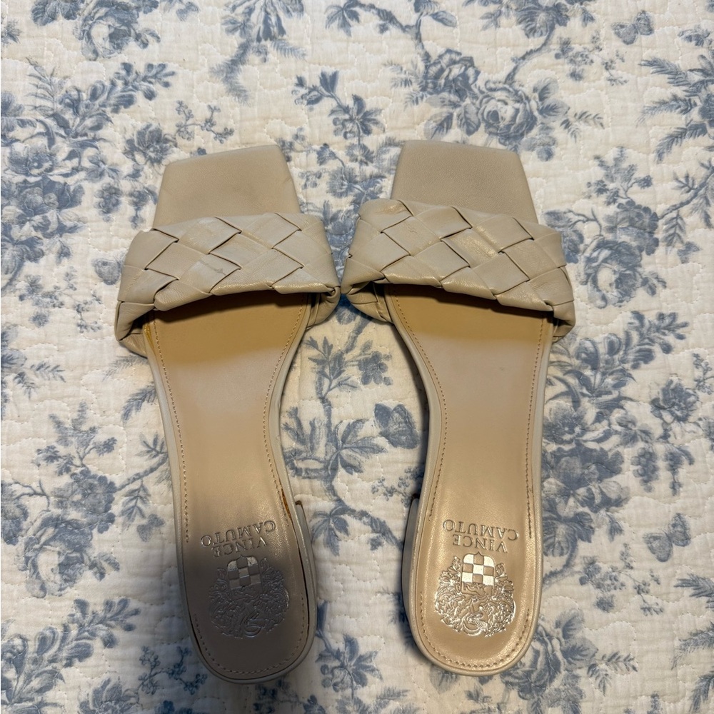 Vince Camuto Cream Strappy Sandals